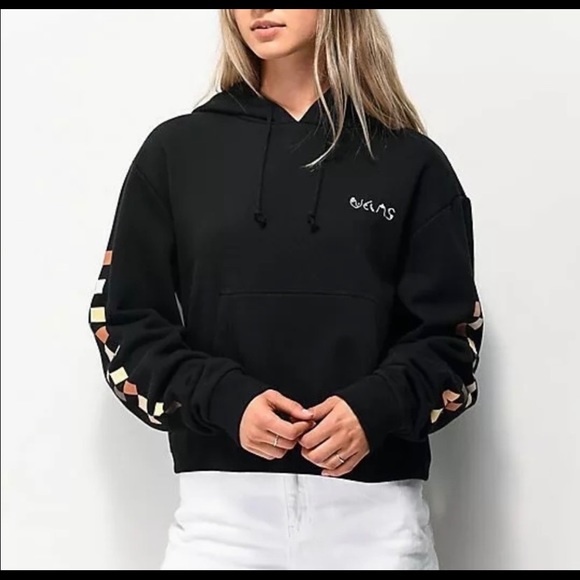 Van Cropped Breast Cancer Awareness Hoodie - Picture 1 of 3